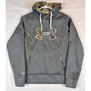 Under Armour Hunting Hoodie Sweatshirt Storm Cold Gear Camo Grey Women’s Small